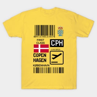 Copenhagen Denmark travel ticket T-Shirt